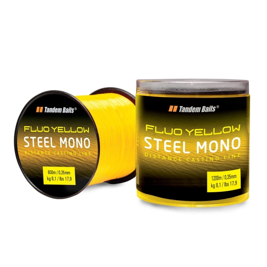 Tandem Baits Steel Mono Fluo żółta 1200m/0,35mm